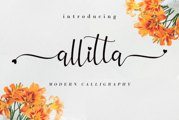 Allitta: A Handwritten Font for Elegant Design