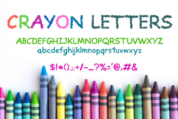 Crayon Letters Font for Web Design