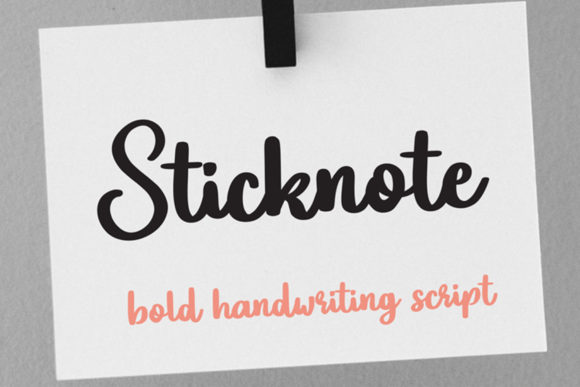 Sticknote Font for Creative Design